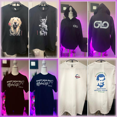 Tees and hoodies